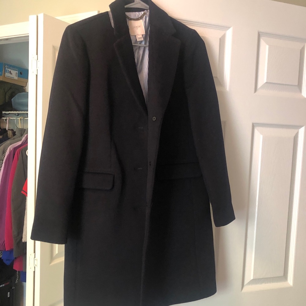 J. Crew Factory Women’s Navy Wool Top Coat